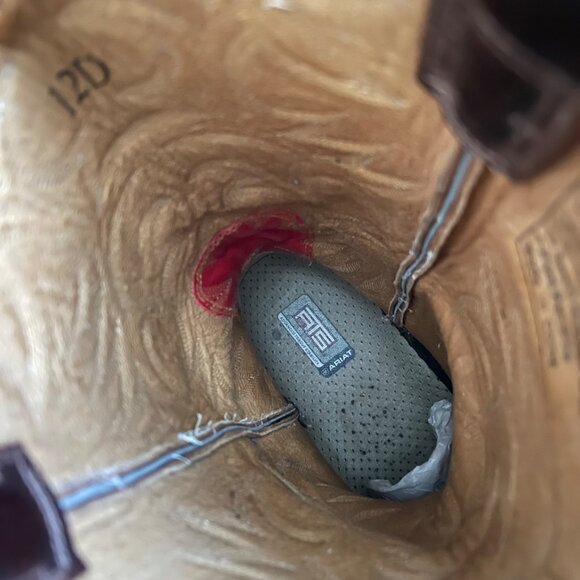 Ariat Men Western Cowboy Boots Size 12D Brown Leather Classic Ranch Rodeo Farm - Picture 15 of 16